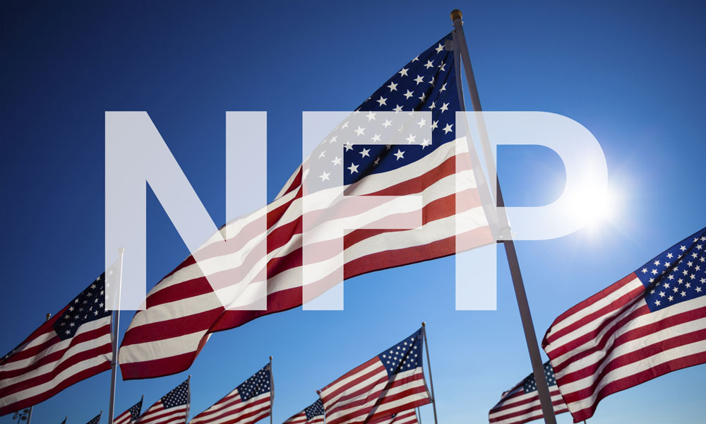 The image shows the Nonfarm Payrolls NFP report released by the Bureau of Labor Statistics, which is a monthly report that provides data on the number of jobs added or lost in the United States.