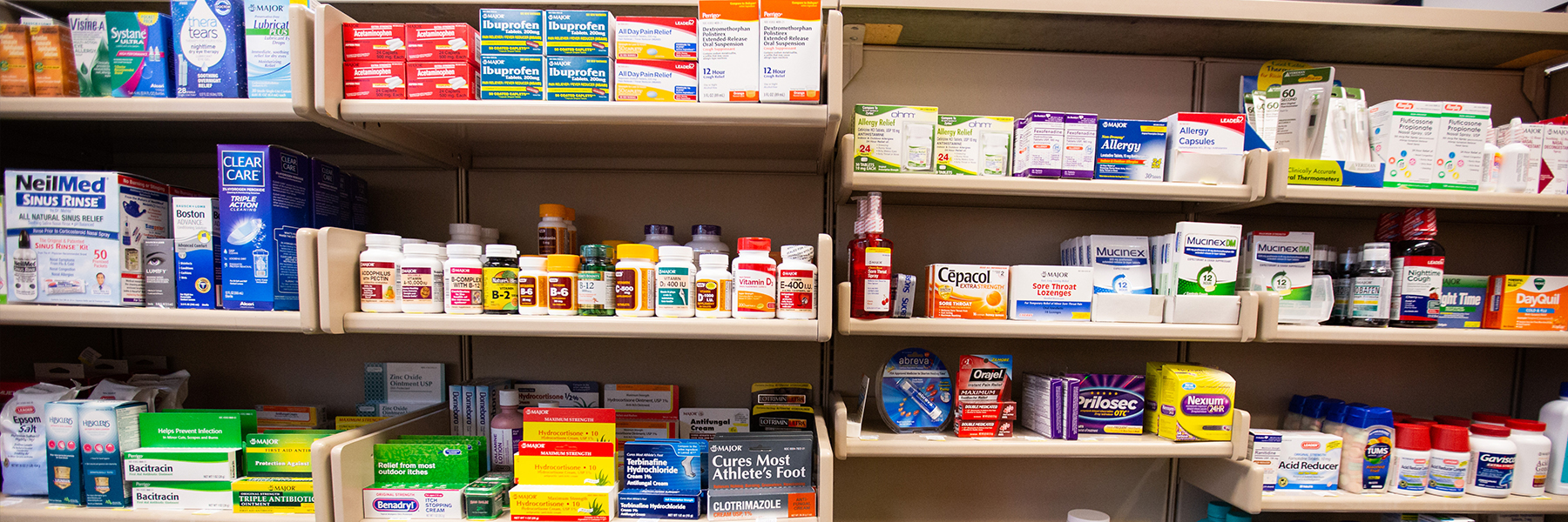 A variety of over-the-counter medications are available to treat common health concerns such as allergies, pain, and indigestion.